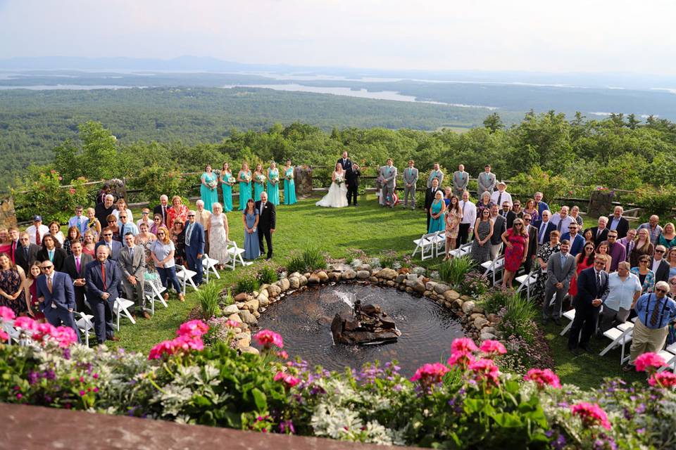 Group shot with a view