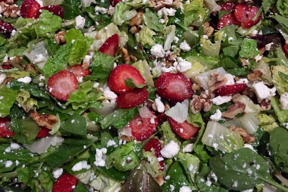 Strawberry salad with feta