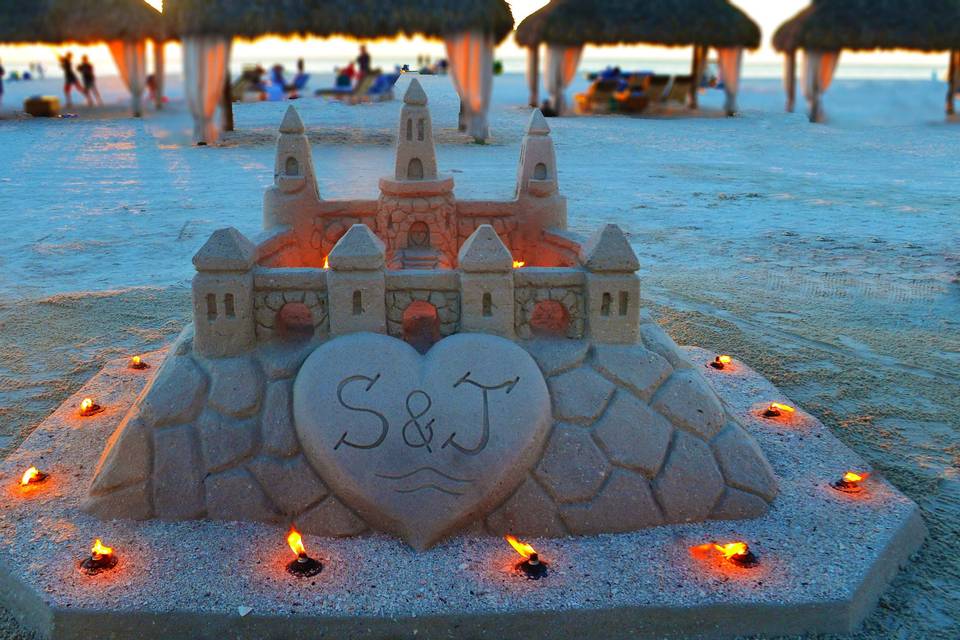 Building a castle in the sand that is perfect for your beach reception