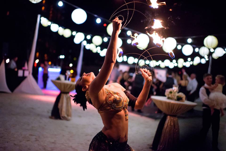 Entertain your guests with a fire dancer!