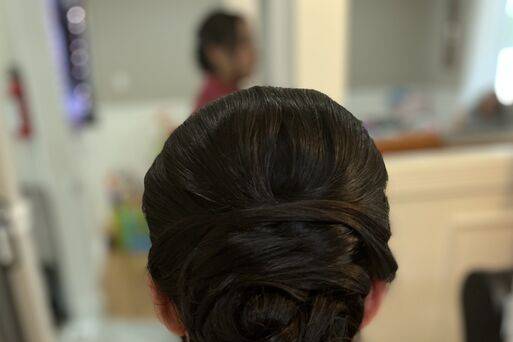Brunette updo