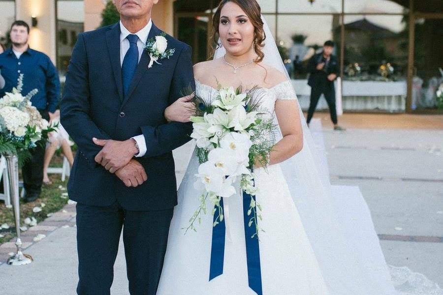 Bride and father