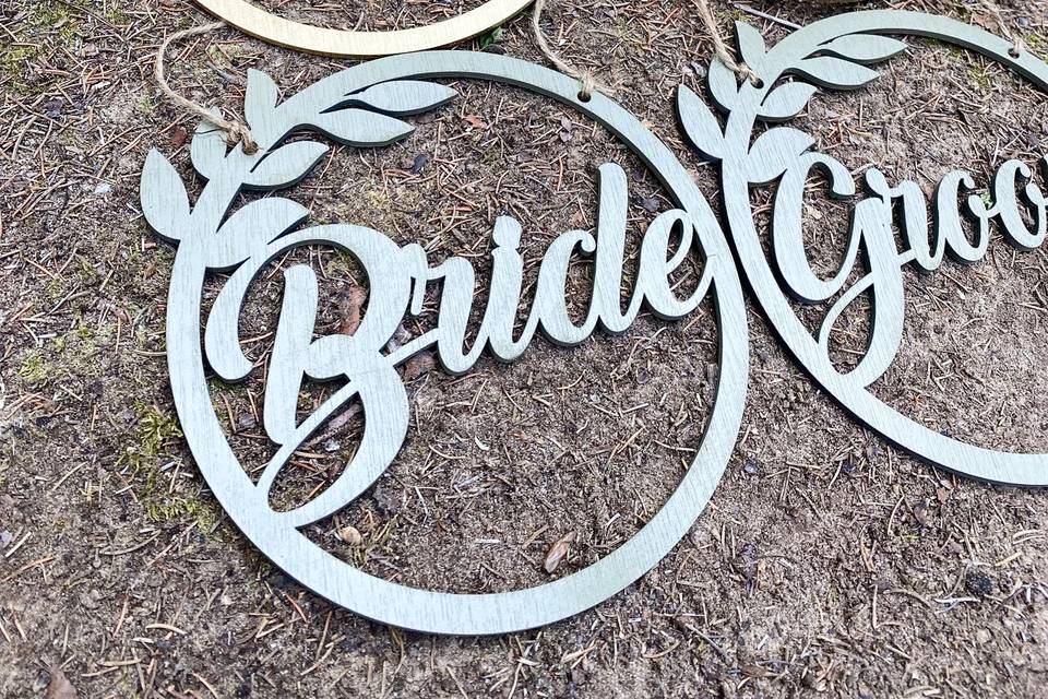 Bridal chair signs