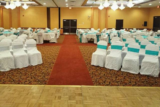 Wedding reception setup