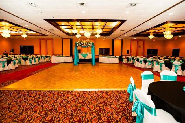 Wedding reception setup