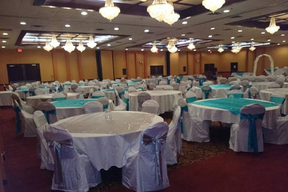 Wedding reception setup
