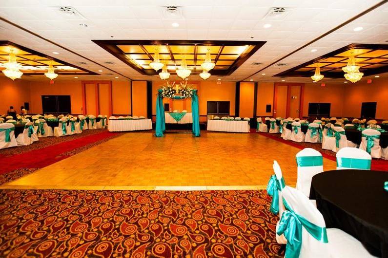 Wedding reception setup