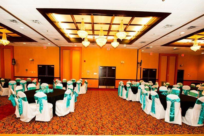 Wedding reception setup