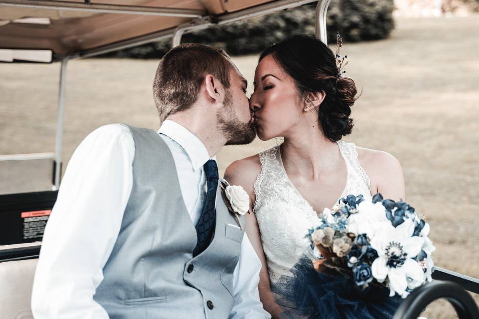 One of many kisses as Mr.&Mrs. - Melissa Flowers Photography