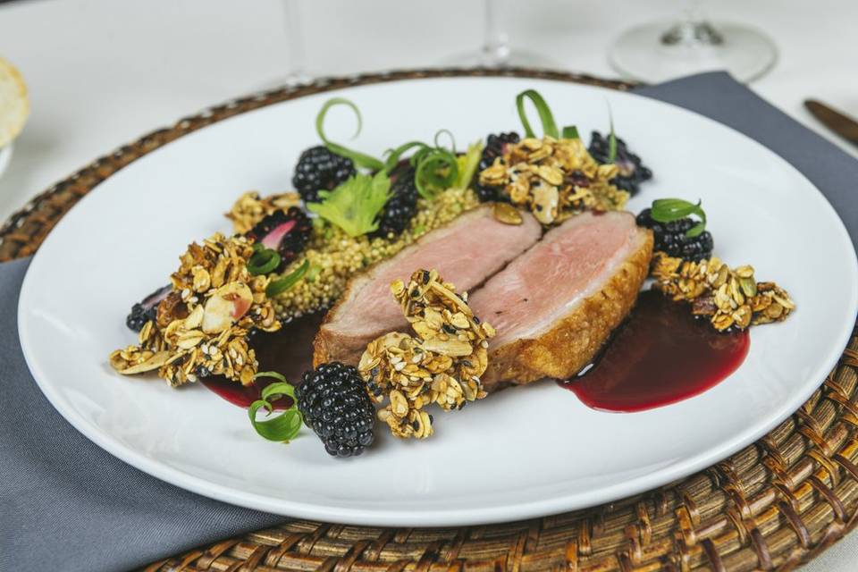 Roasted Duck with Granola