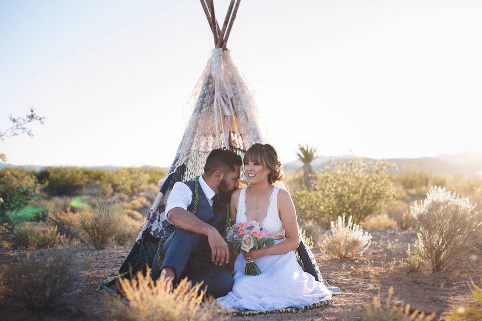 Vow Renewal in a Tee Pee