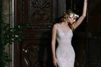 Sleek lace wedding dress