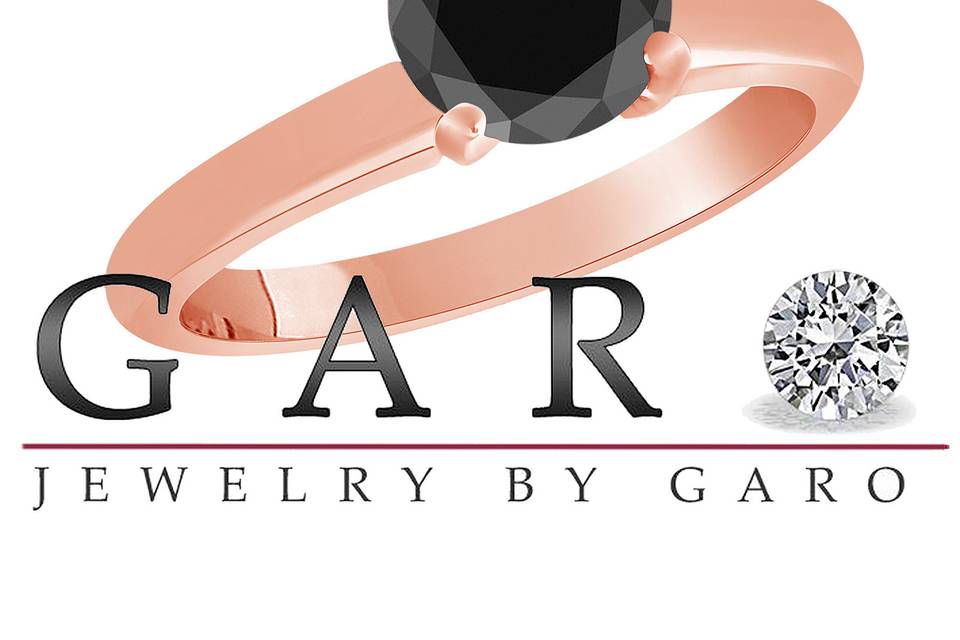 Black diamond engagement ring