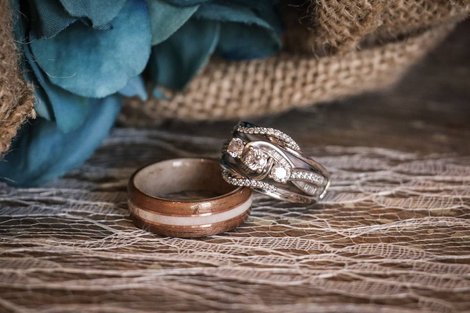 Wedding rings in detail