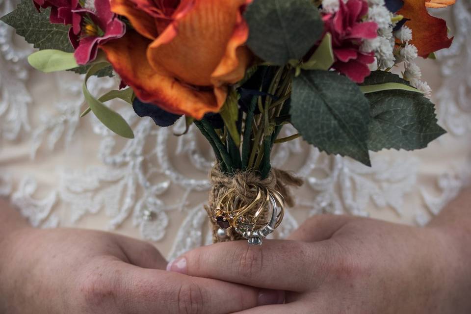 Bride with flowers