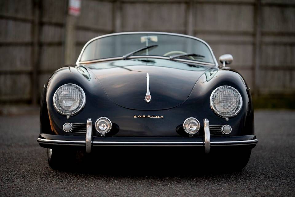 A front view of the classic car
