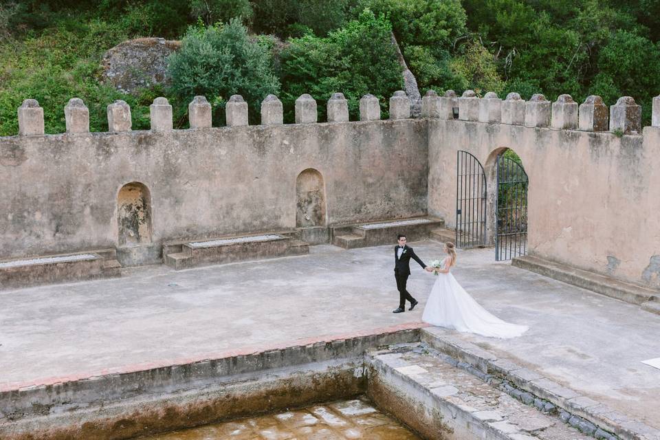 A couple at the Castle of Penha Longa, Sintra