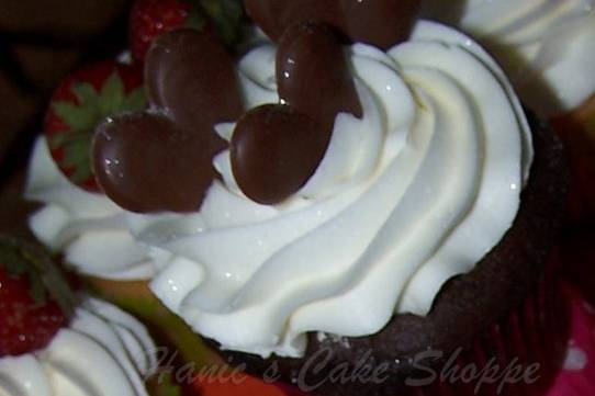 Chocolate heart cupcakes