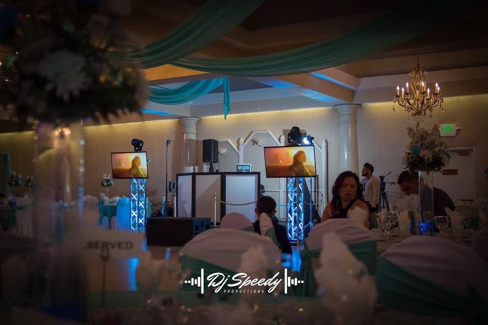 Screens at the reception