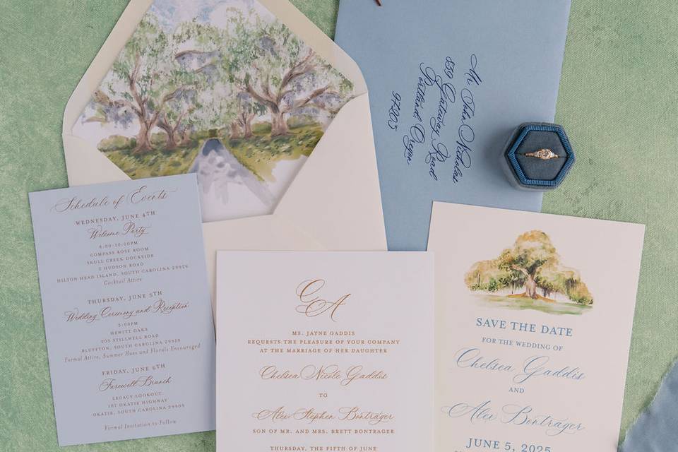 Charleston wedding invitation