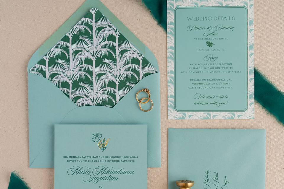Florida wedding invitation