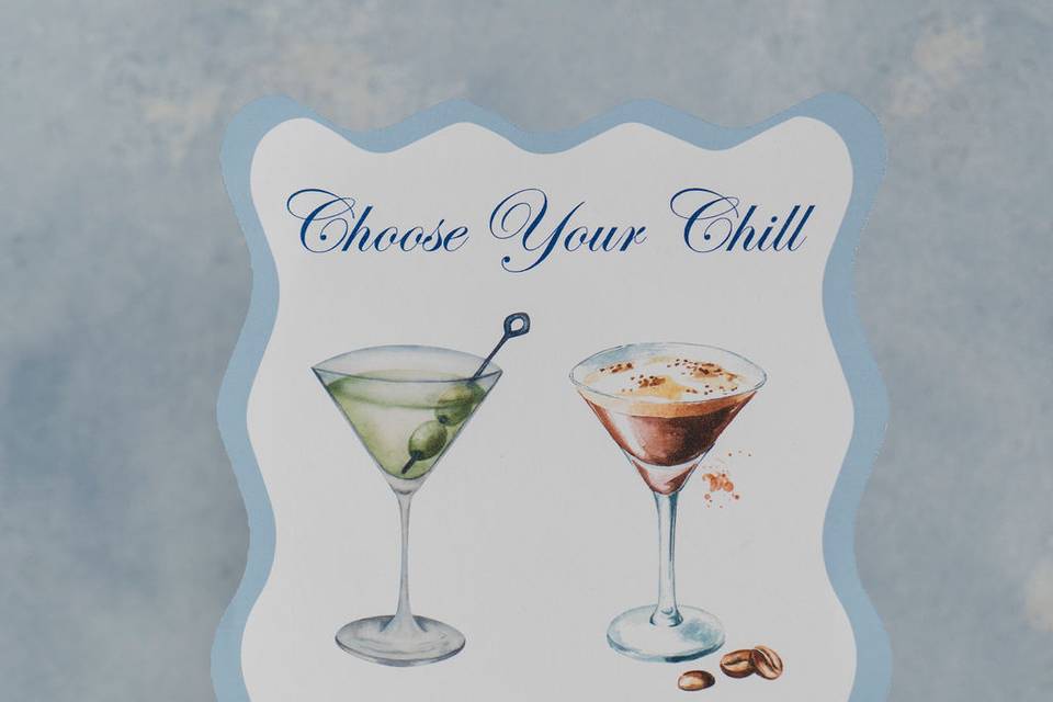 Signature drink sign