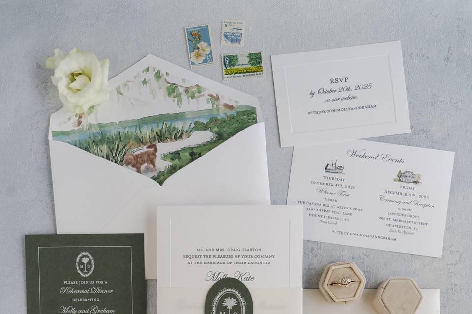 Charleston wedding invitation