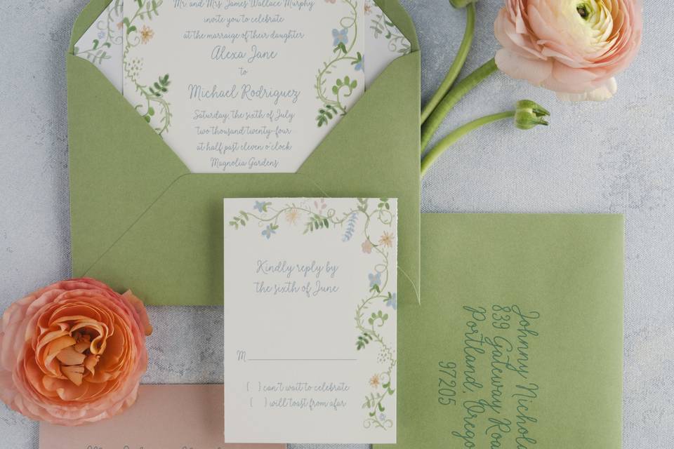 Charleston wedding invitation