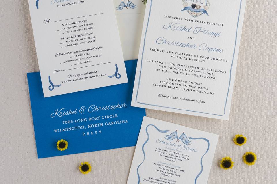 Kiawah Island wedding invite