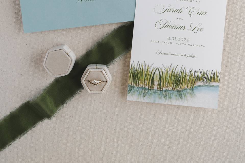 Charleston wedding invitation