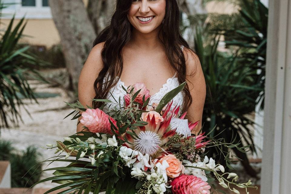 Topical king protea bouquet