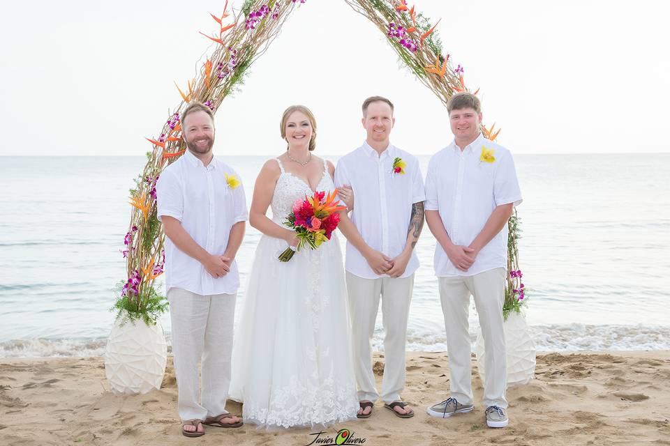 Tropical flower arch by Fusion