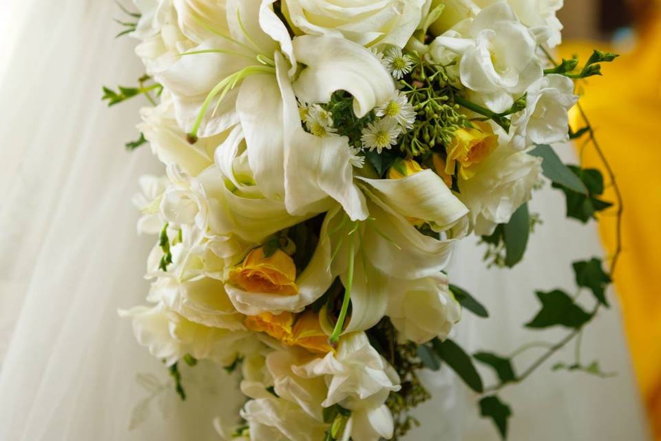 Small cascading bridal bouquet