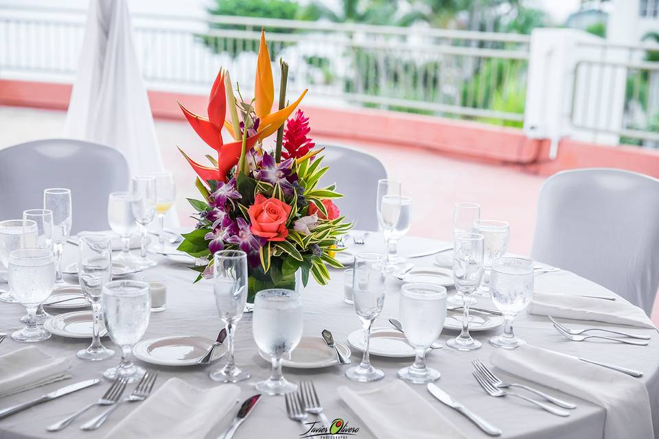 Tropical bridal bouquet