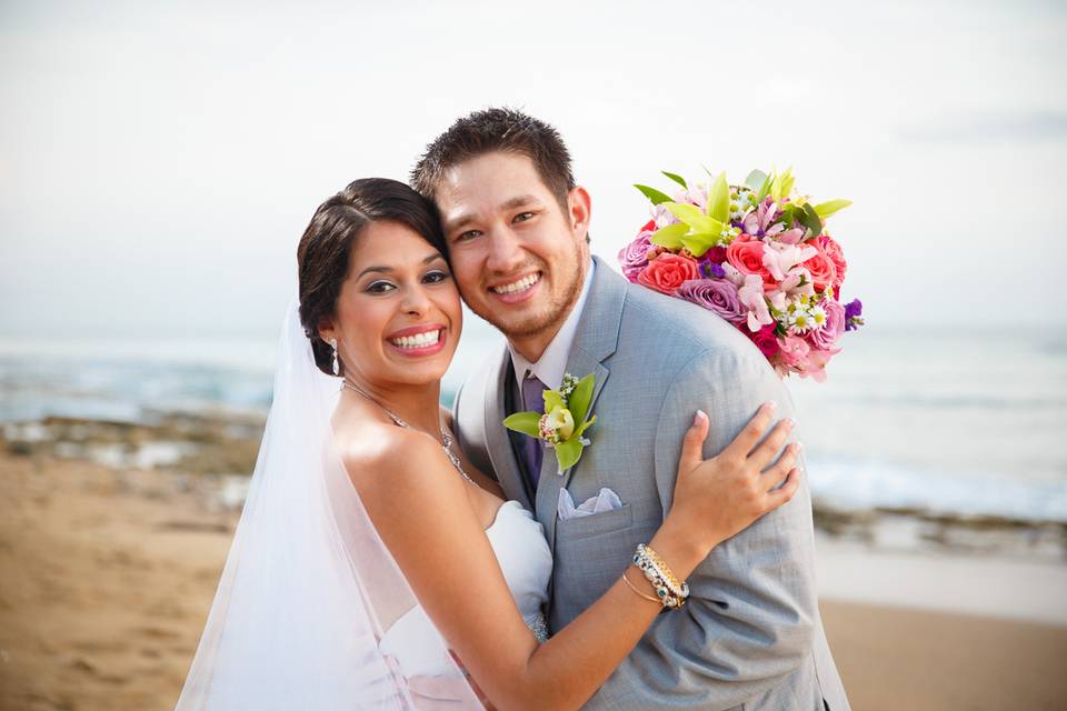 Colorful bridal bouquet