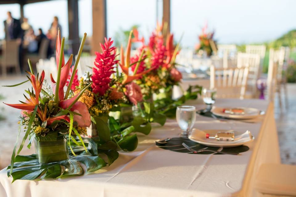 Tropical sweetheart reception