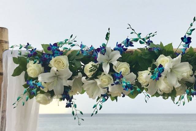 Close up ceremony flowers