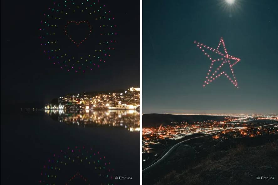 49 drones light up the sky in art installation