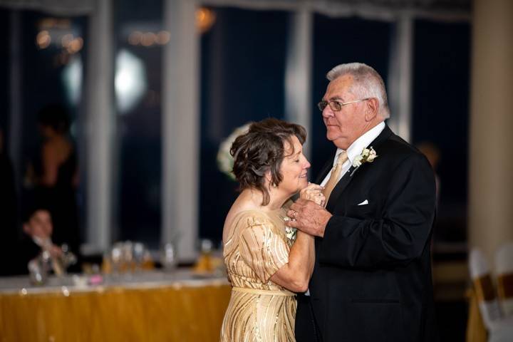 Their first dance as newlyweds