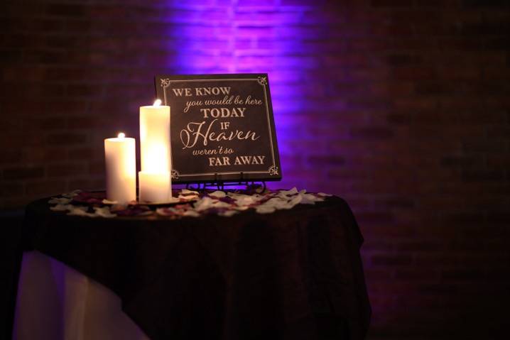 Table to include lost loved ones