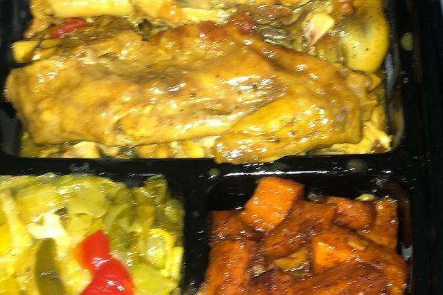 Baked Turkey Wings Cabbage Yam