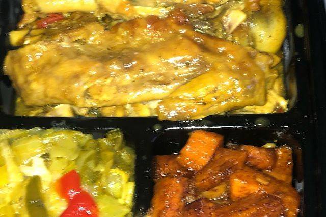 Baked Turkey Wings Cabbage Yam