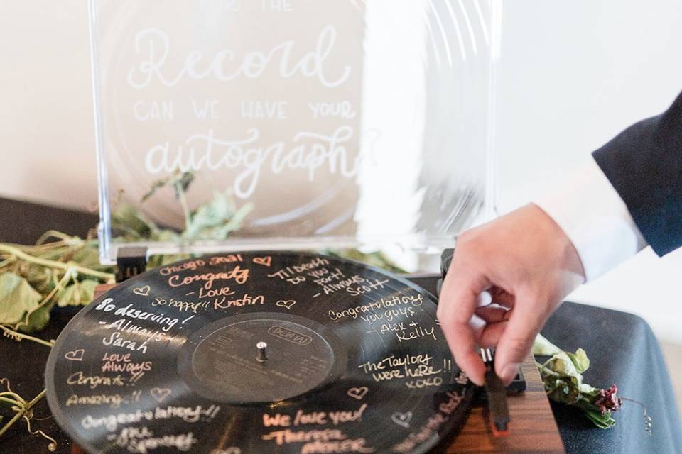 Record Player Guestbook