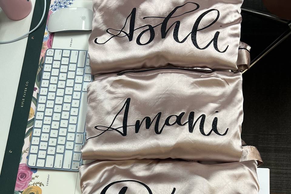 Bridal party satin PJs