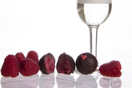 Stiletto Chocolate raspberry champagne truffles