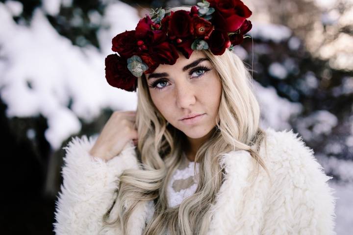 Red winter bridals