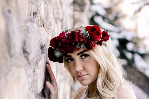 Red winter bridals