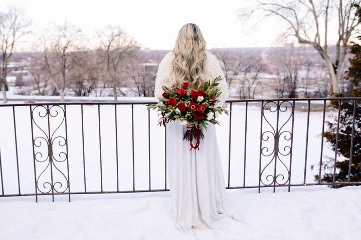 Red winter bridals