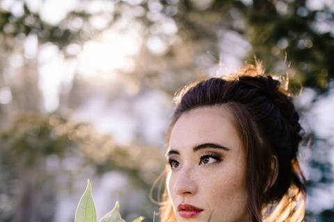 Winter mountain elopement