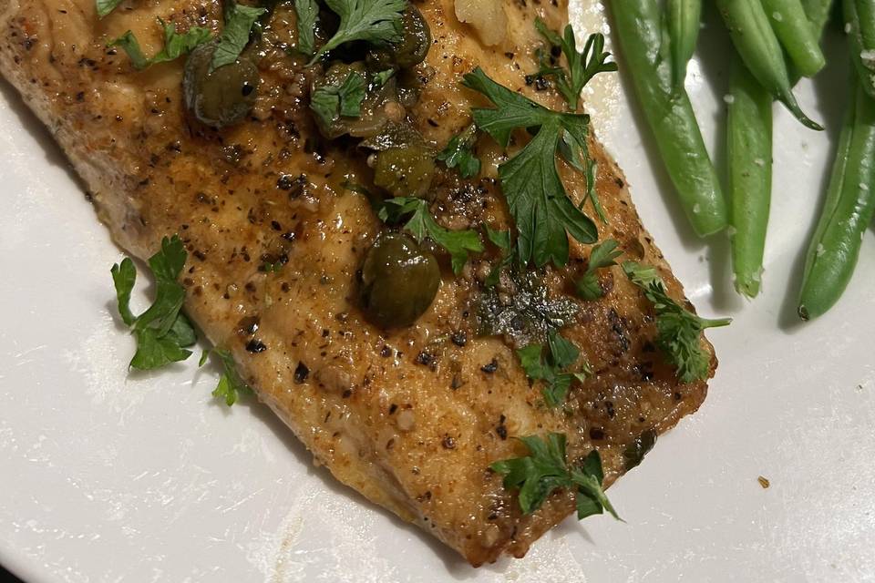 Red snapper lemon caper sauce